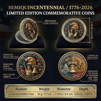 USA 250th Anniversary Gift Set — Patriotic Hat, Garden Flag, Mug & Commemorative Coin for Dad, Veterans & July 4th