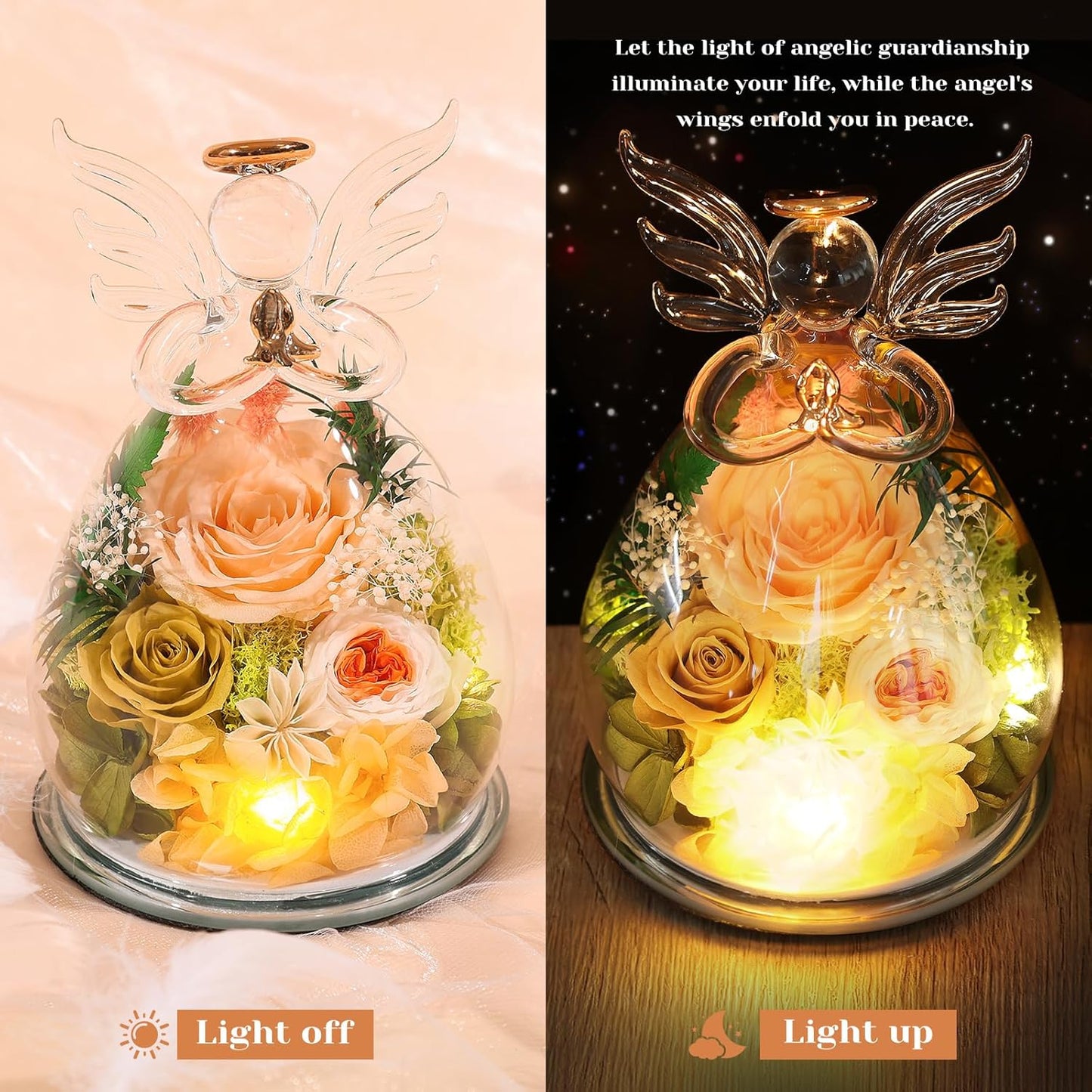 Gifts for Mom Mothers Day Birthday Gifts for Women Preserved Rose Forever Flower in Glass