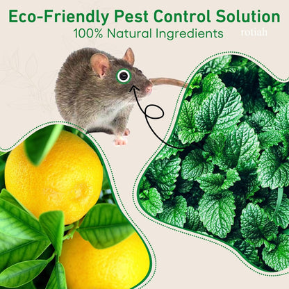 24-pack peppermint oil pest repellent pouches for mice, rats, spiders, and ants — natural, family and pet safe indoor and outdoor pest control