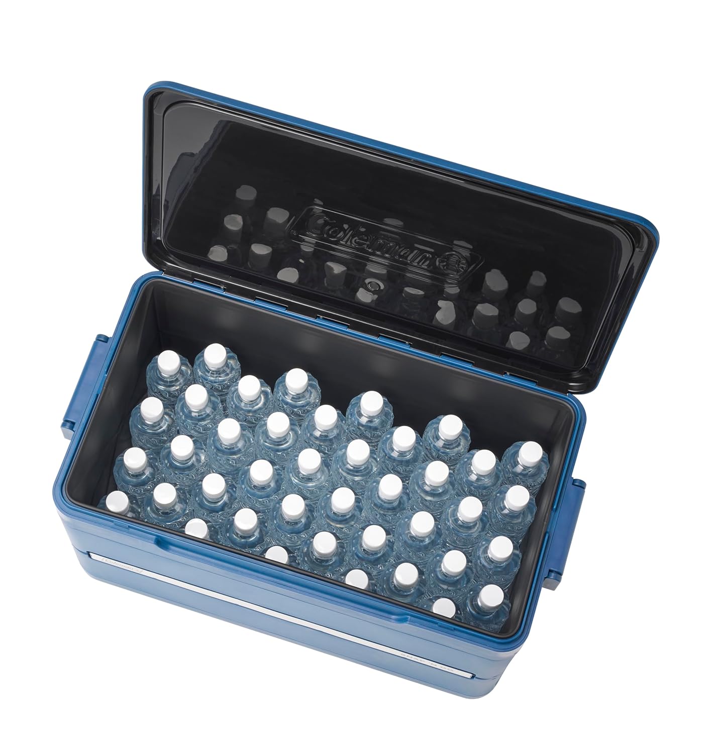Coleman Snap 'N Go 55-Quart Collapsible Hard Cooler | 64 Hour Cold | Portable Waterproof Liner | Sapphire Blue