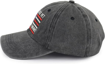 Grumpy Old Vet embroidered American flag adjustable baseball cap funny veteran gift hat
