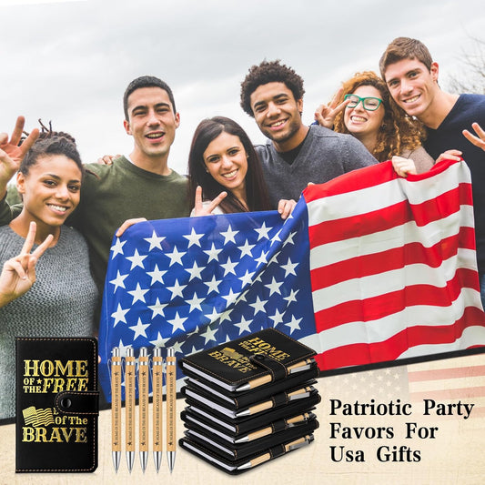 AmazingSpark 50 Sets 250 Anniversary Patriotic Gift Bulk American Flag Notepad