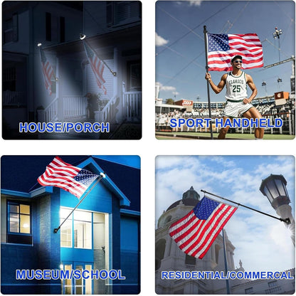 250th Anniversary USA commemorative two-sided 3x5 ft patriotic house flag displayed outdoors