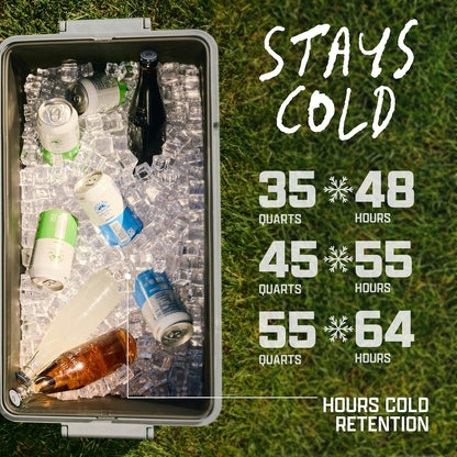 Coleman Snap 'N Go 55-Quart Collapsible Hard Cooler | 64 Hour Cold | Portable Waterproof Liner | Sapphire Blue