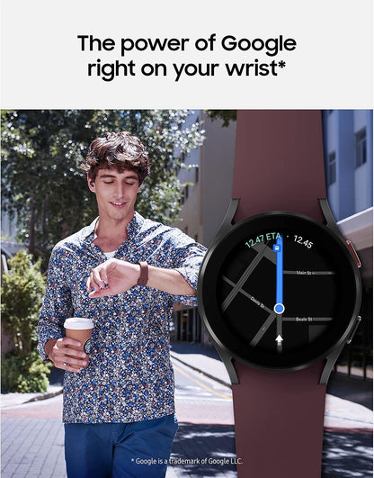 Samsung Electronics Galaxy Watch 4 40mm Smartwatch with ECG Monitor Tracker for Health Fitness Running Sleep Cycles GPS Fall Detection Bluetooth US Version - (Black) (Renewed)