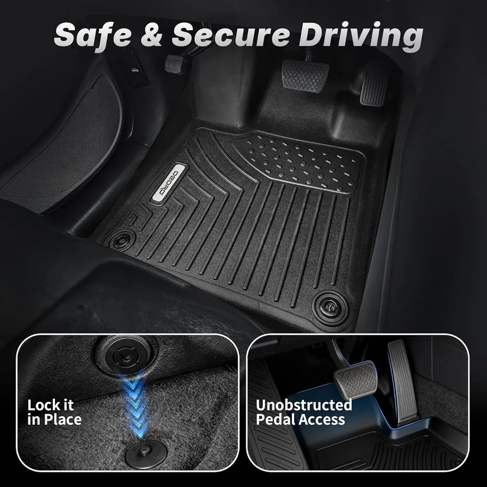 OEDRO TPE Floor Mats for Ford F‑250/F‑350/F‑450 Super Duty Crew Cab