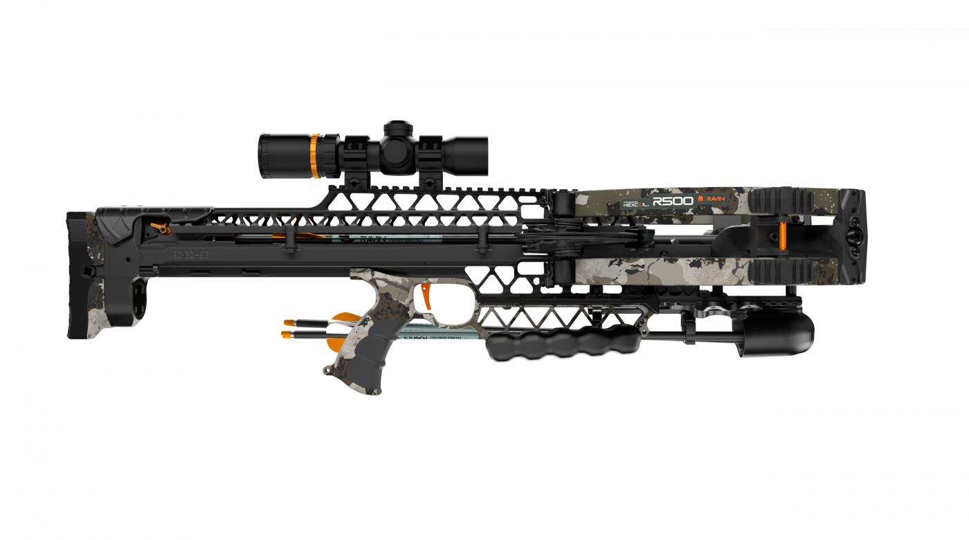 Ravin R500 Crossbow – 500 FPS, HexCoil Cam System, Rifle-Like Accuracy | XK7 Camo