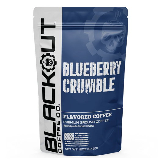 Blueberry Crumble Flavored Coffee bag by Blackout Coffee