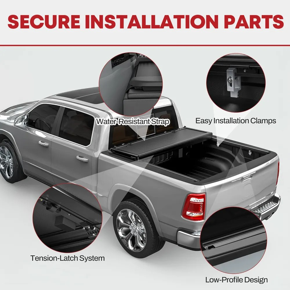 YITAMOTOR Hard Tri‑Fold Tonneau Cover for Jeep Gladiator JT 5ft Bed”