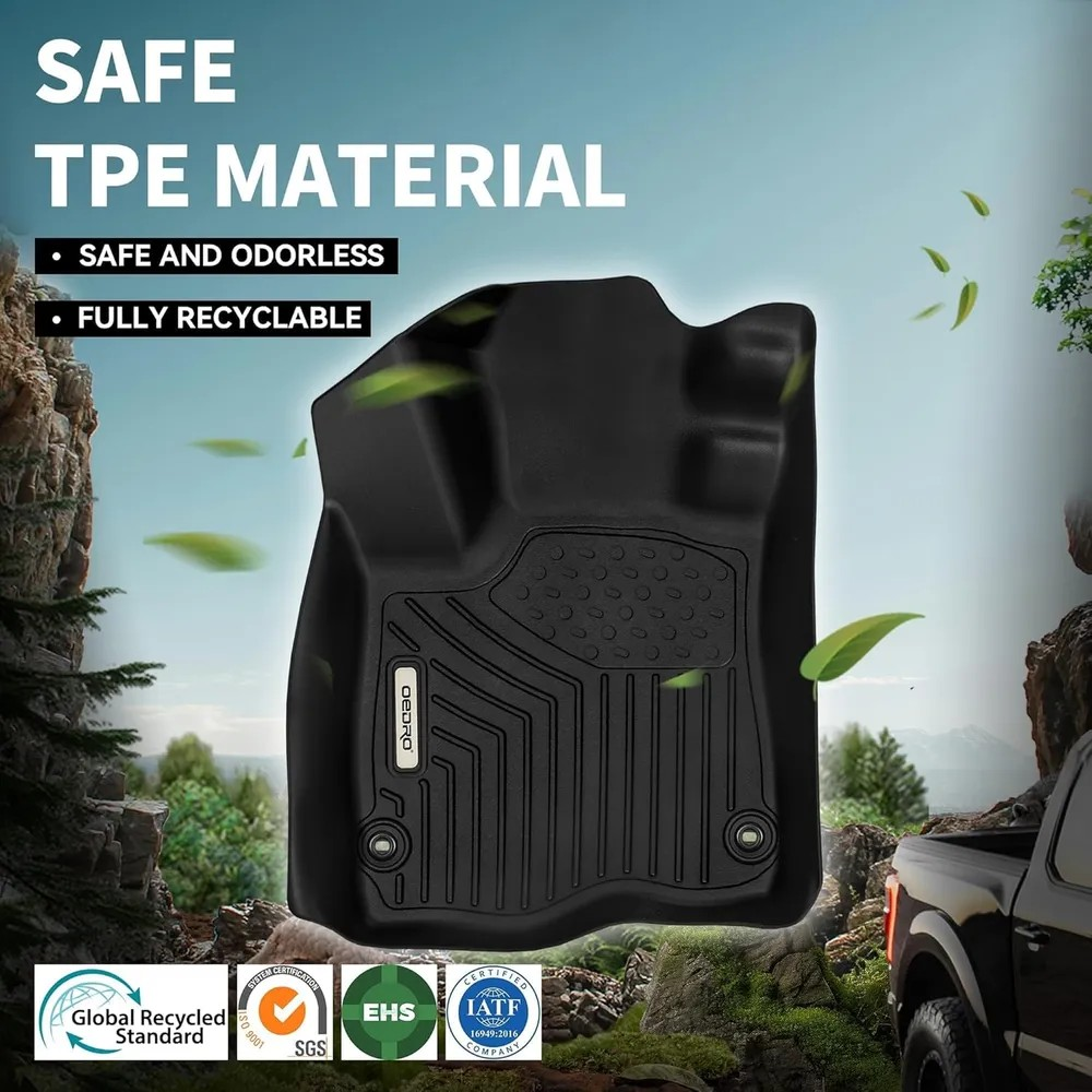 OEDRO TPE Floor Mats for Ford F‑250/F‑350/F‑450 Super Duty Crew Cab