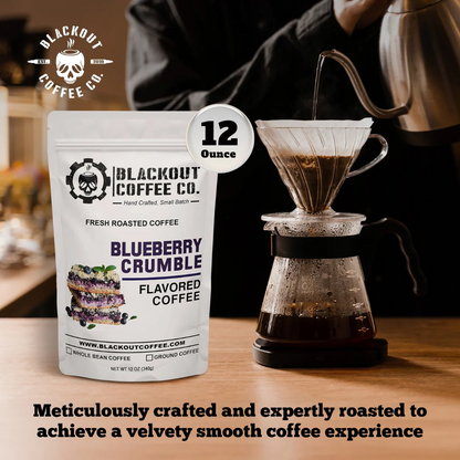 Blueberry Crumble Flavored Coffee bag by Blackout Coffee