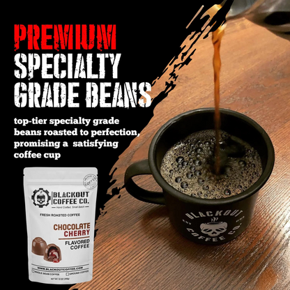 Blackout Coffee – Chocolate Cherry Flavored Coffee