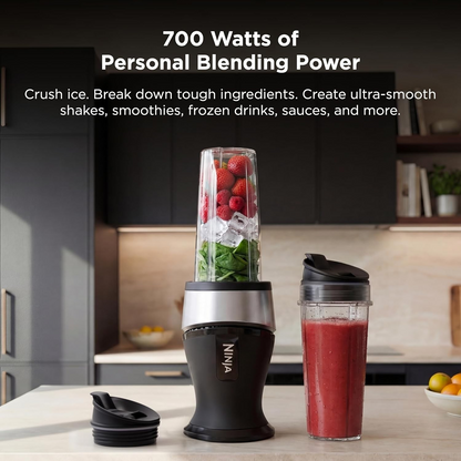 Ninja personal blender crushing ice and frozen fruit