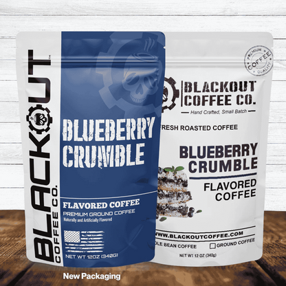 Blueberry Crumble Flavored Coffee bag by Blackout Coffee