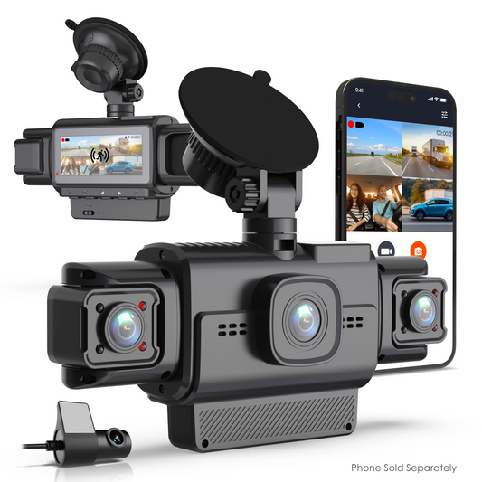 Rexing R4-RD 4-Channel Dash Cam – 360° Parking Monitor, 1080p, Wi-Fi, GPS & IR Night Vision