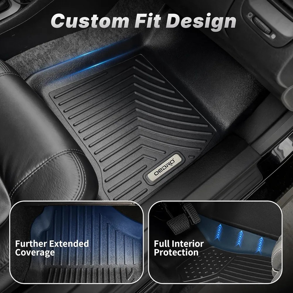 OEDRO TPE Floor Mats for Ford F‑250/F‑350/F‑450 Super Duty Crew Cab