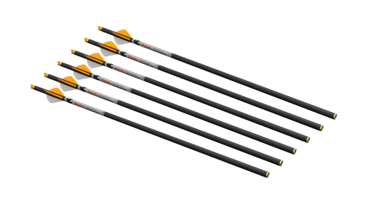 Ravin .001 R500 Series crossbow arrows 6-pack 400 grain pure carbon with .001 inch straightness tolerance for R500 crossbows