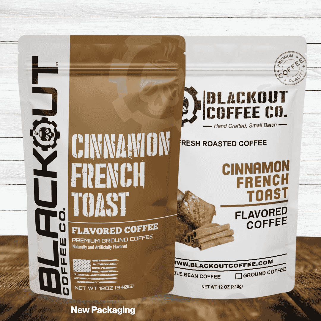 Cinnamon French Toast Flavored Coffee bag from Blackout Coffee