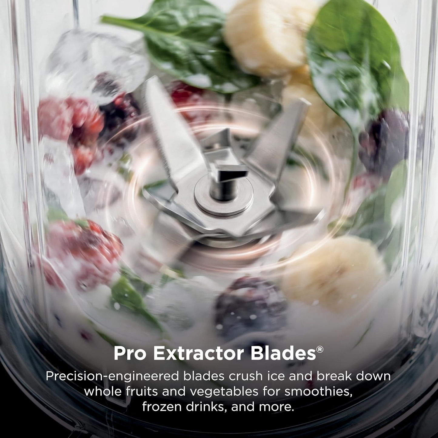 Ninja personal blender crushing ice and frozen fruit