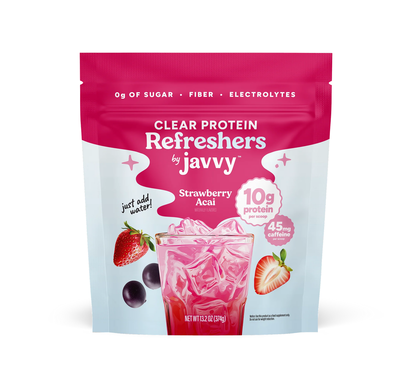 Strawberry Açaí Protein Refresher bag
