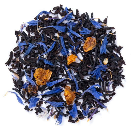 Adagio Teas Earl Grey Moonlight loose leaf black tea with bergamot, vanilla, and blue cornflowers
