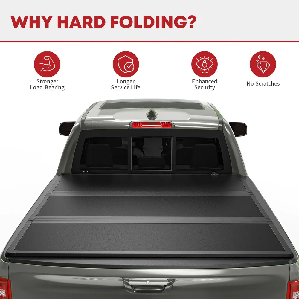YITAMOTOR Hard Tri‑Fold Tonneau Cover for Jeep Gladiator JT 5ft Bed”