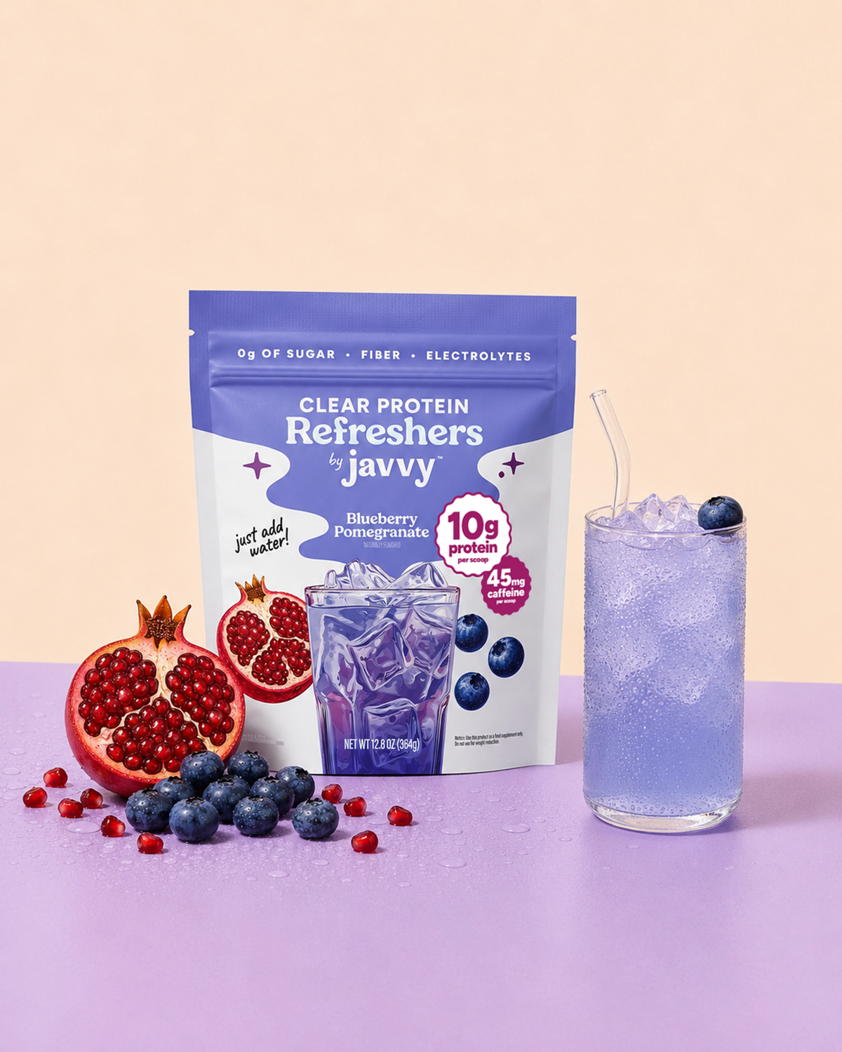 Protein Refresher – Blackberry Pomegranate | 14g Protein + Hydrating Electrolytes